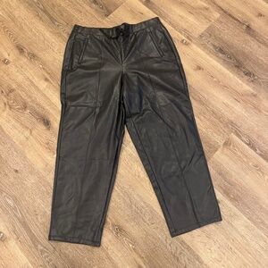 SIMPLY VERA BY VERA WANG PLEATHER CROPPED PANTS SIZE XL